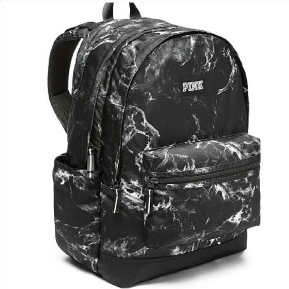 PINK Victoria's Secret Handbags - Campus Backpack - Black/White Marble